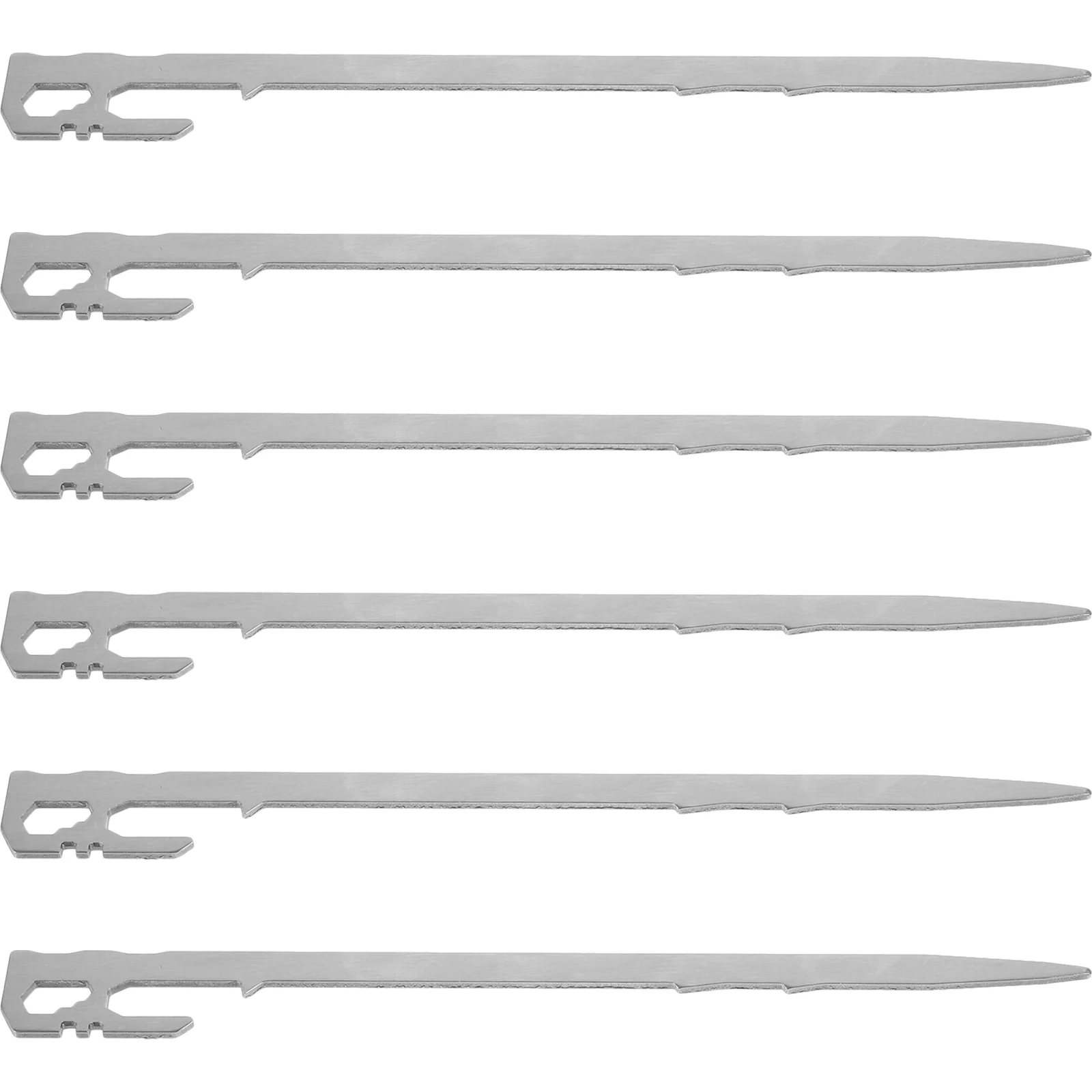 6 Pcs Tent Pegs Beach Sand Stakes Camping Outdoor Ground Nails Large Metal Accessories