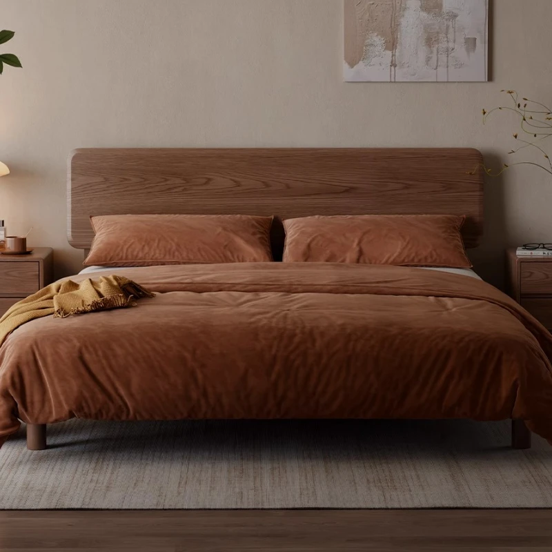 

Каркас двуспальной кровати из массива дерева 1,8 м, мебель для спальни, минималистичный, современный, бытовой, главная спальня, 1,5 м, односпальная кровать, скандинавская классика