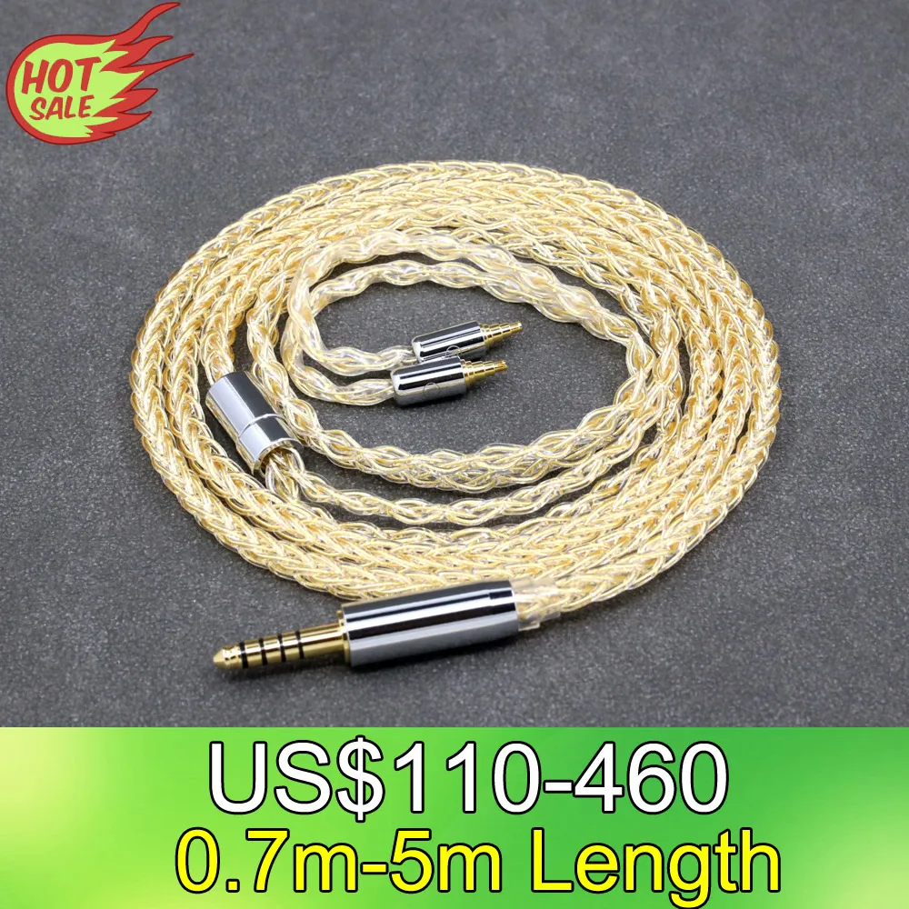 

8 Core 99% 7n Pure Silver 24k Gold Plated Earphone Cable For Sennheiser IE100 IE400 IE500 Pro LN008813