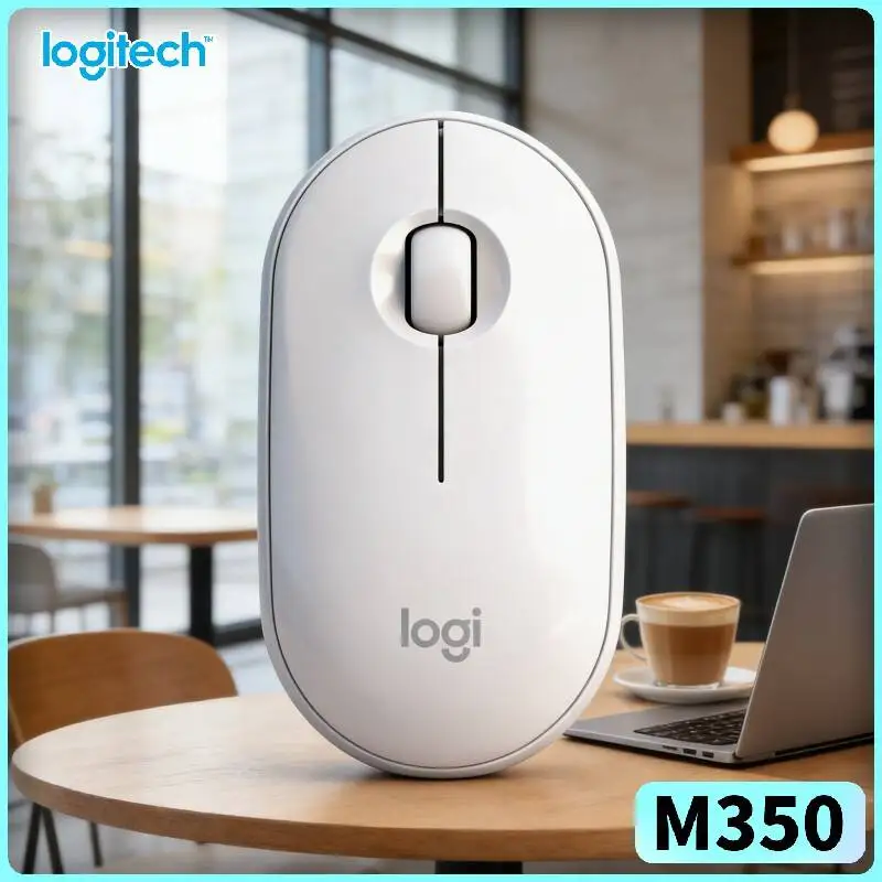 Logitech M350 Ergonomic Quiet Mouse - Comfort Grip, Quiet Scroll, 77g Light, 10m Range, Windows macOS Compatible