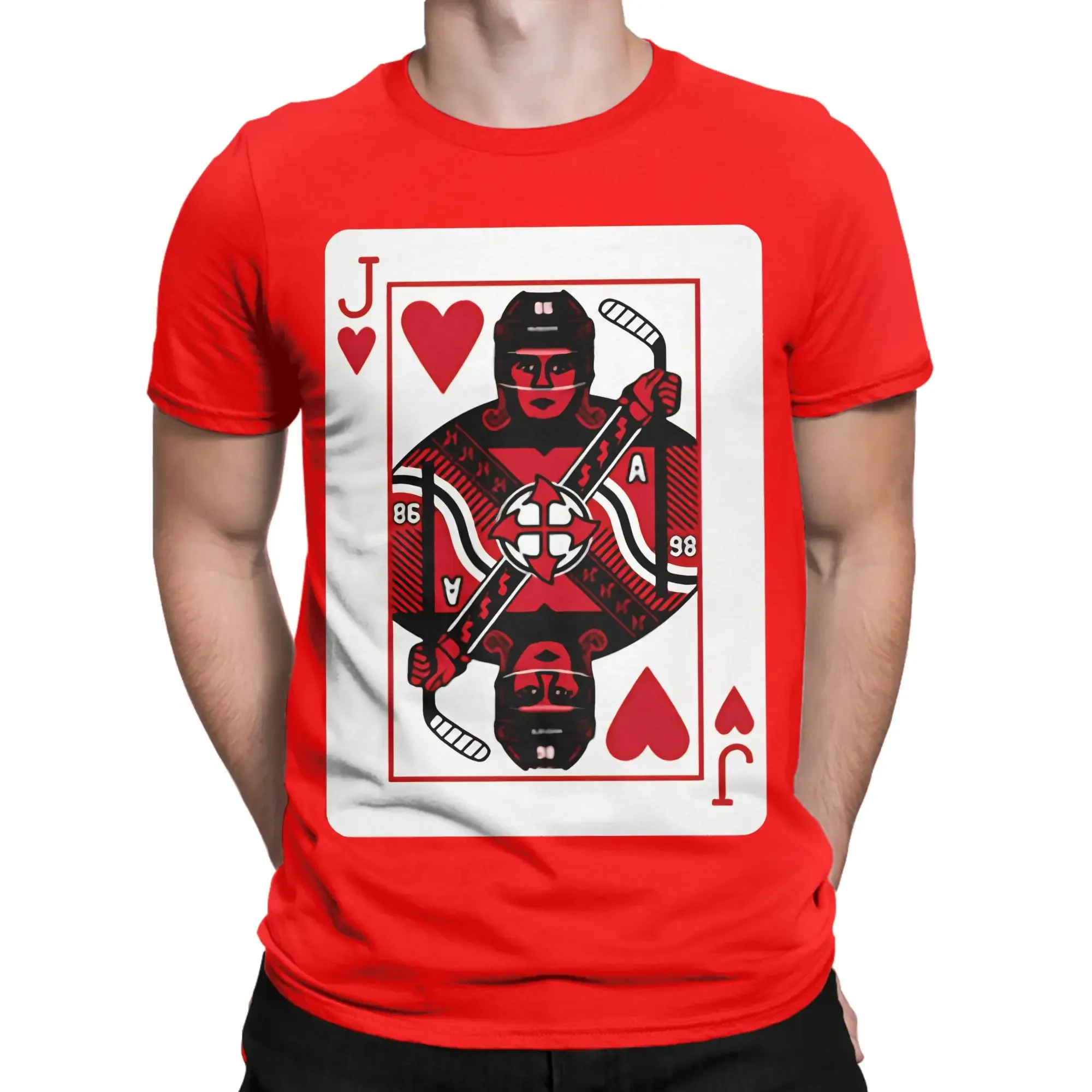 Men Jack Hughes Jack Of Hearts T Shirt  Pure Cotton Tops Leisure Short Sleeve O Neck Tees Gift Idea T-Shirt
