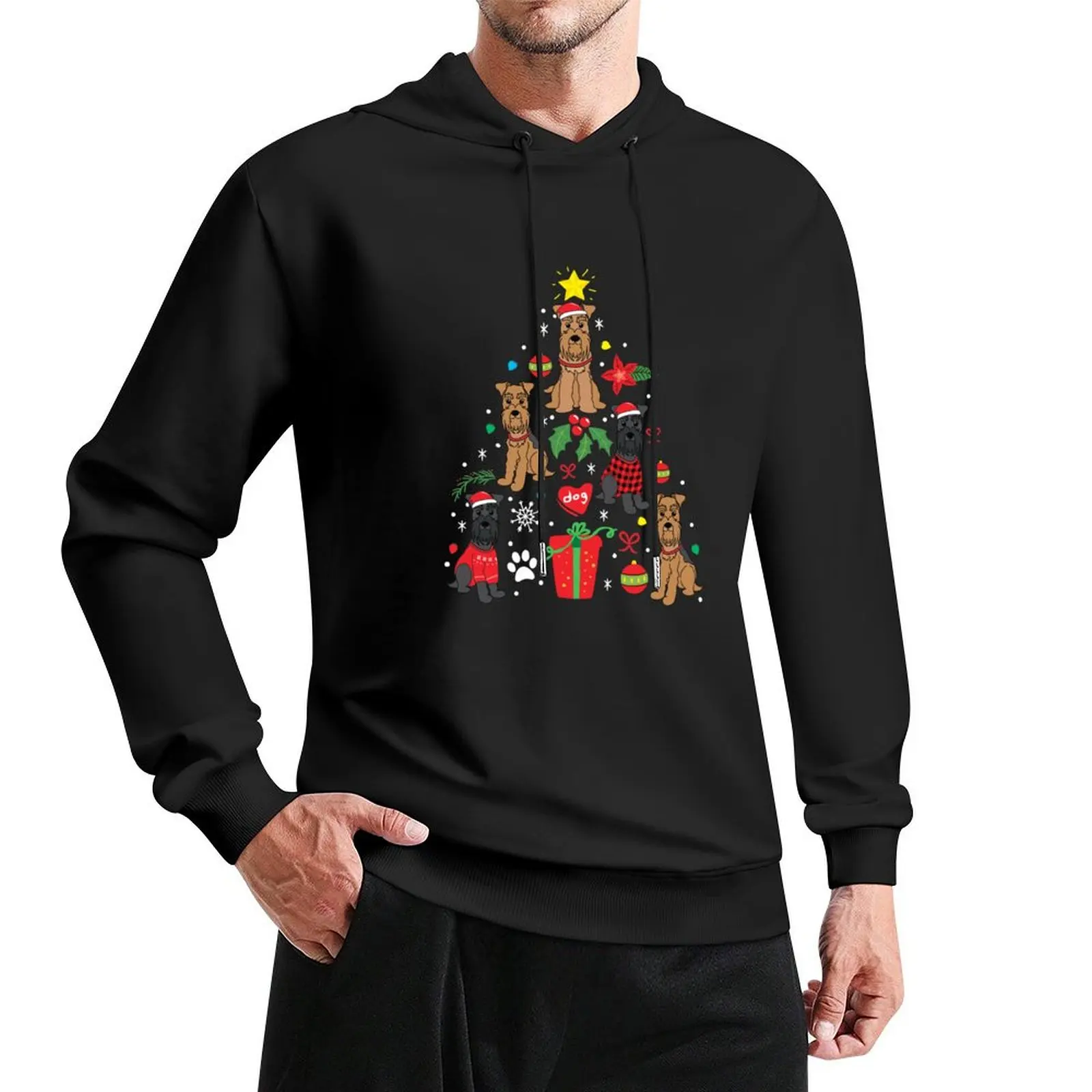 Lakeland Terrier Romagnolo Christmas Ornament Tree Pullover Hoodie men clothes men's oversize hoodie