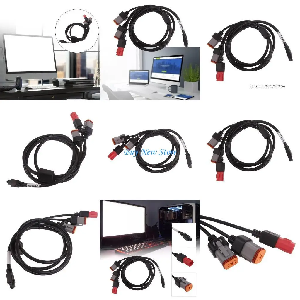 

20CE надежное соединение MX3.0 с DJ7068 0,64 11 21 6P + Deutsch 4pin + 6pin для ремонта автомобилей, инструменты для автомобилей