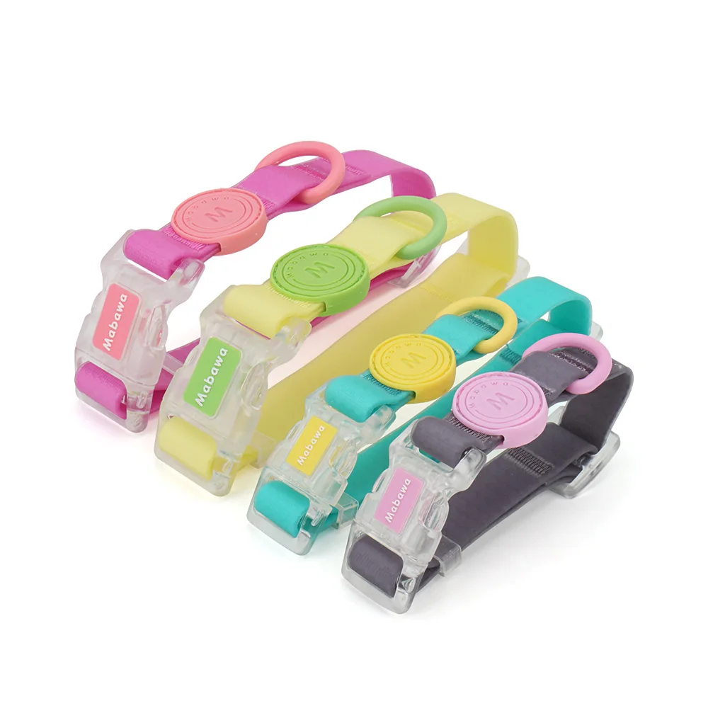 Transparent Buckle Collar Candy Color Pet Cat Dog Collars Leashes For Small Medium Dogs