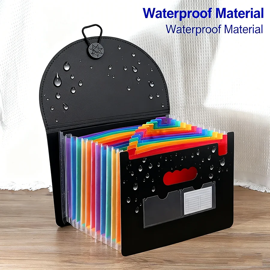 13/25 جيوب مجلد ملفات الأكورديون توسيع المنظم المحمولة حامل مستندات ملونة لإيصالات فواتير الورق