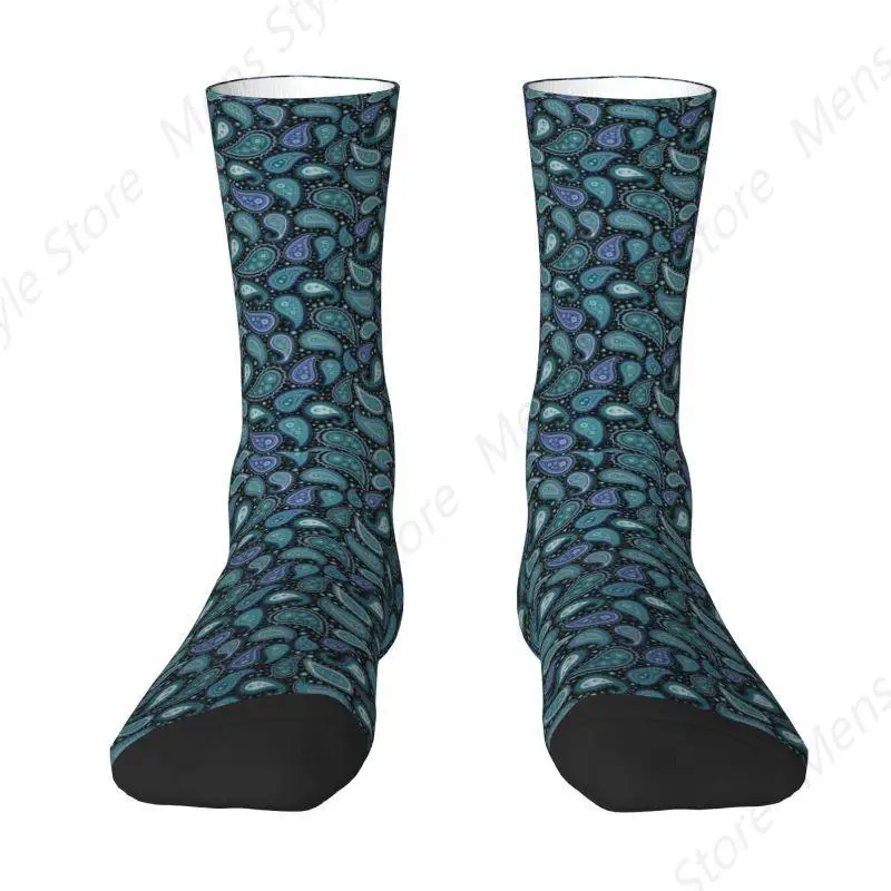 Kawaii Bohemian Style Bandanna Paisley Floral Print Socks Women Men Warm 3D Print Basketball Sports Socks