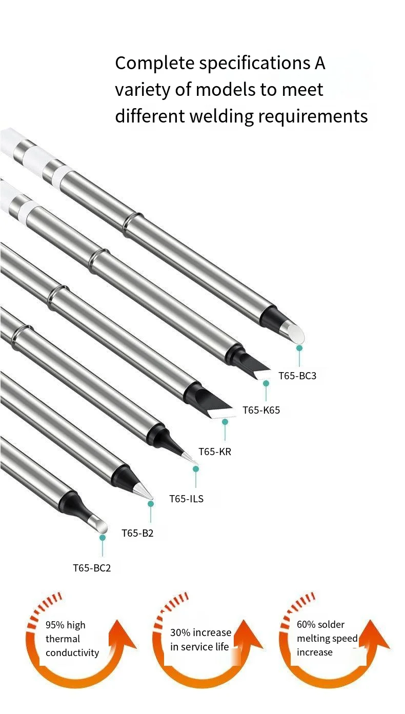 SH72 Soldering Iron Tips Compatible For HS01 T85 T65 TS Welding Soldering Station Handle Head Universal Replacement Tools