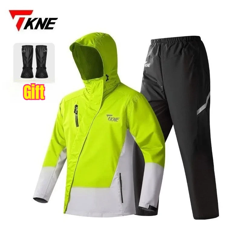 

HOT Electric Bike Raincoat Rain Pants Split Set Takeaway Riding Waterproof Rain Suit Motorcycle Rider Full Body Rainproof