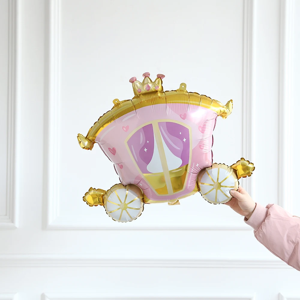 1pc Fairy Tale Princess Castle Balloon Flower Fairy Vintage Car Foil Balloon Fairy Theme Birthday Party Decor Baby Shower Supply
