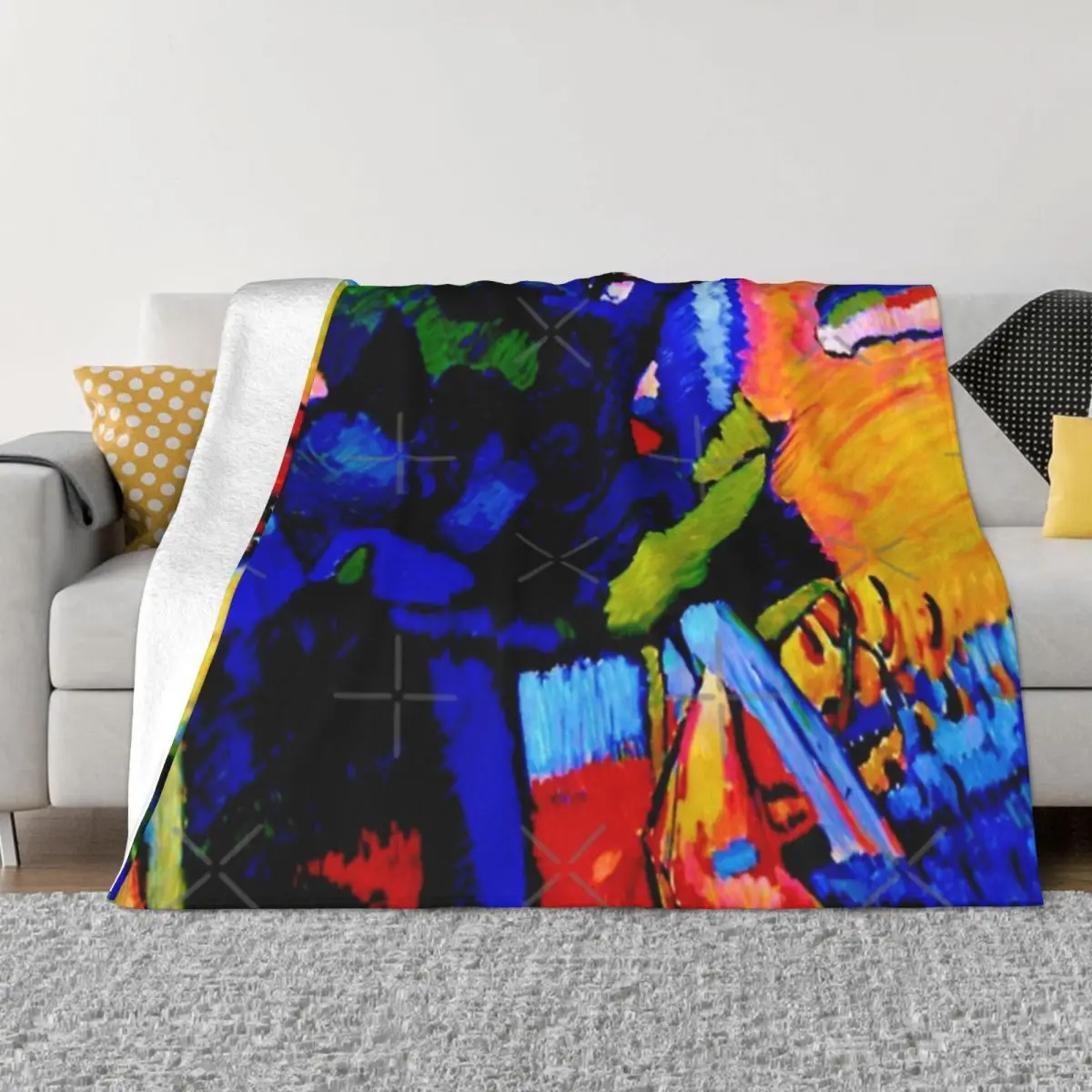 Improvisation 4 Wassily Kandinsky Abstract Quilt Bed Blankets Couple Blankets Winter Warm Blanket Throw Blanket