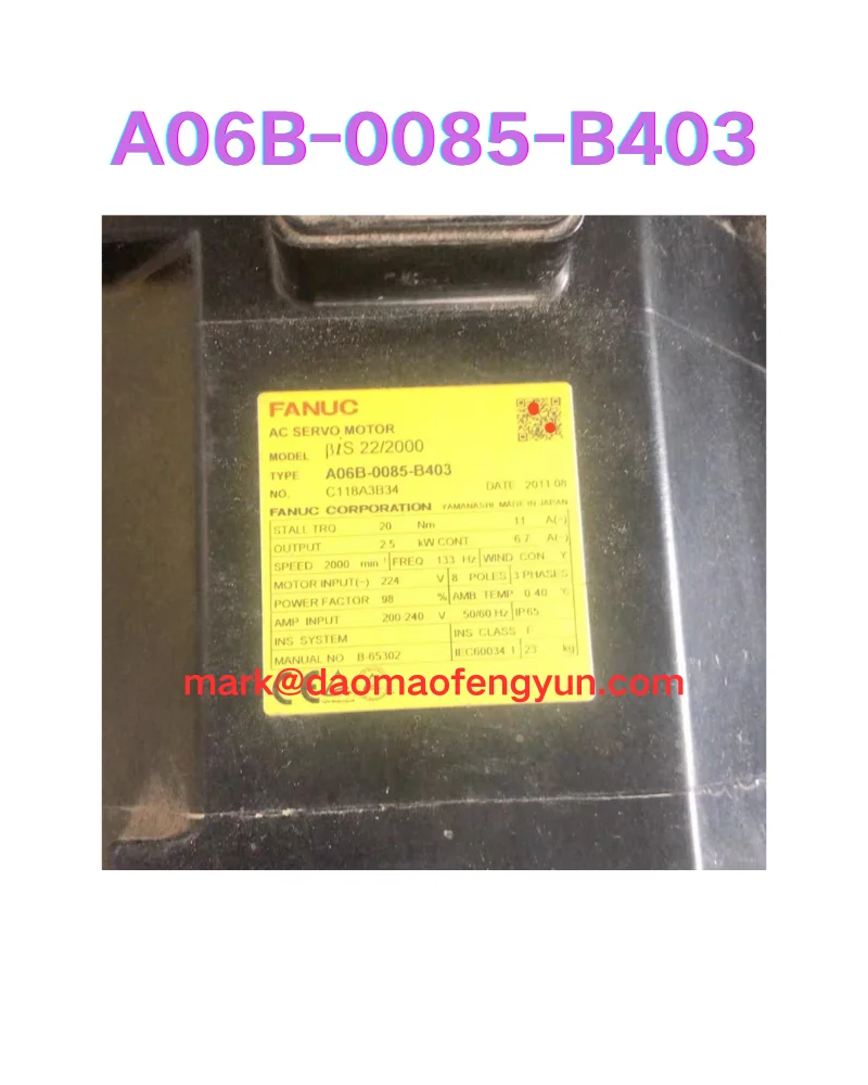

A06B-0085-B403 Used Servo Motor Test OK