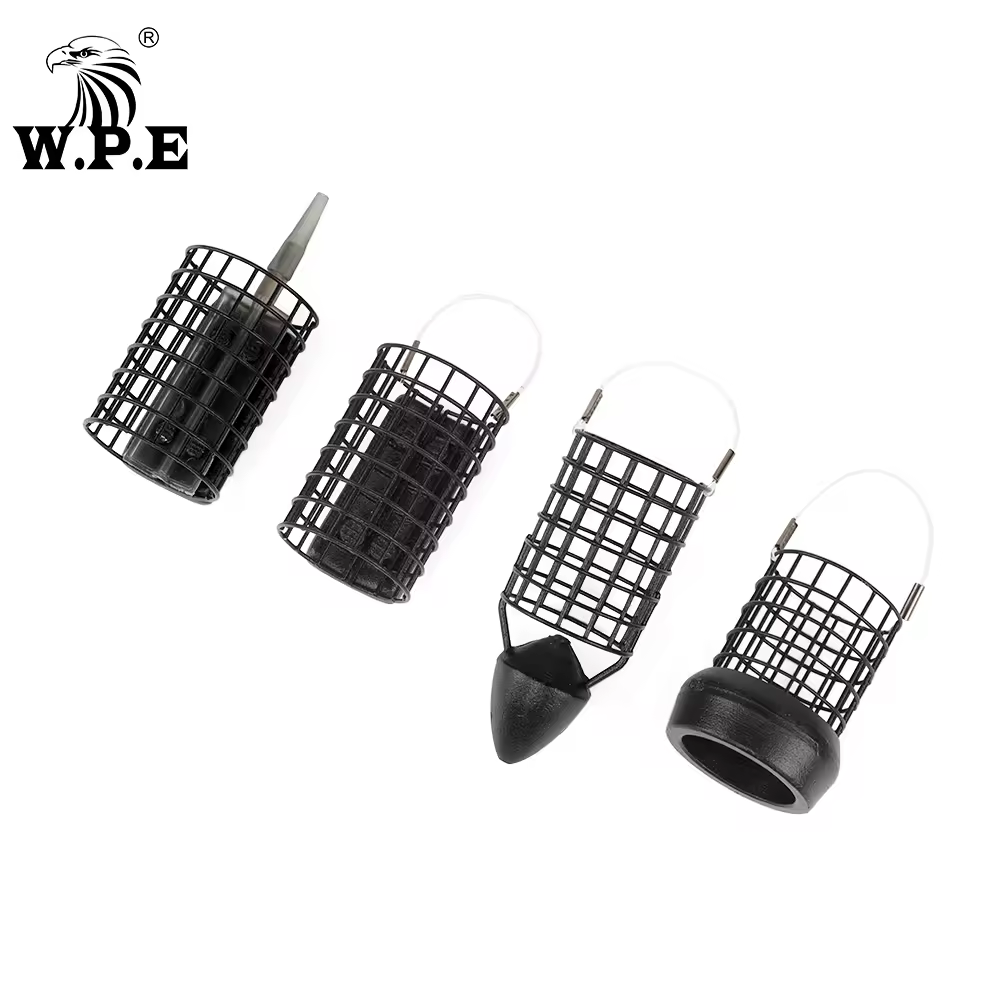 WPE 1 шт. Фидер для карповой ловли, 60 г/70 г/80 г/100 г/120 г, стальная проволочная клетка, приманка для европейского карпа, волосяная оснастка, фидер для карповой ловли