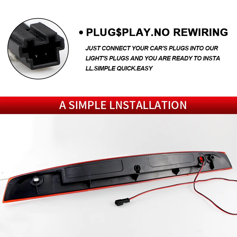 1PC LED High Mount Third Brake Light Canbus For Mercedes-Benz V-Class Vito Viano W639 Tail Stop Warning Fog Lamp Car Accessory
