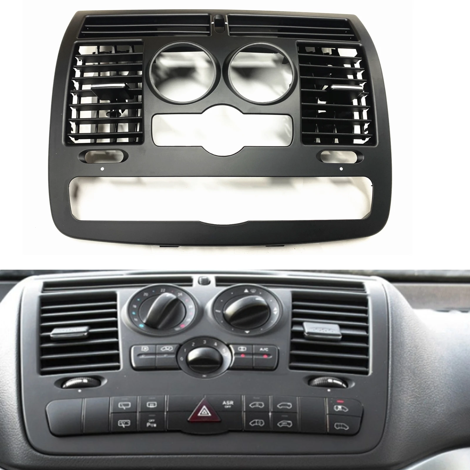 Center Console Dashboard A/C Conditionging Air Vent Outlet Panel Frame Grille Cover For Mercedes Benz Viano W636 W639 2010-2015