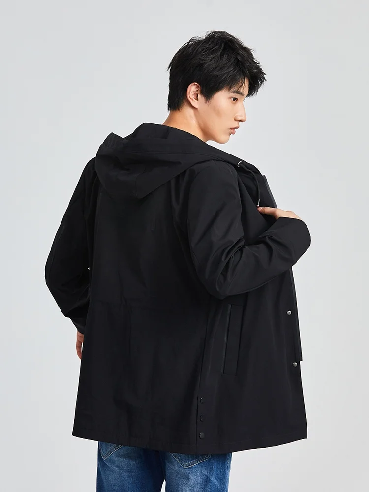 

Молодежная мужская верхняя одежда Jaet с капюшоном irt 2023, не гладить, модная осенняя сезонная длинная застежка-молния