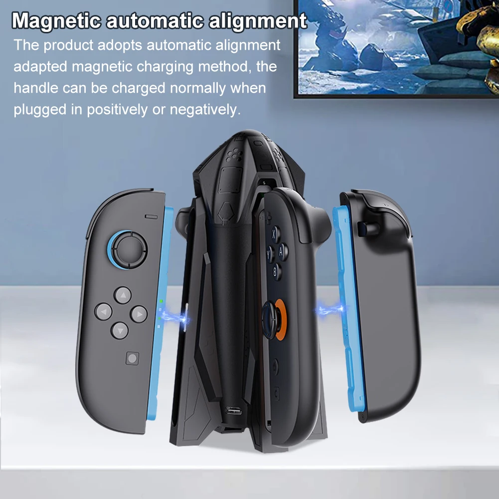 Station de chargeur magnétique pour Switch 2, Joy-con RGB, avec câble de chargement, support de chargeur pour Switch 2