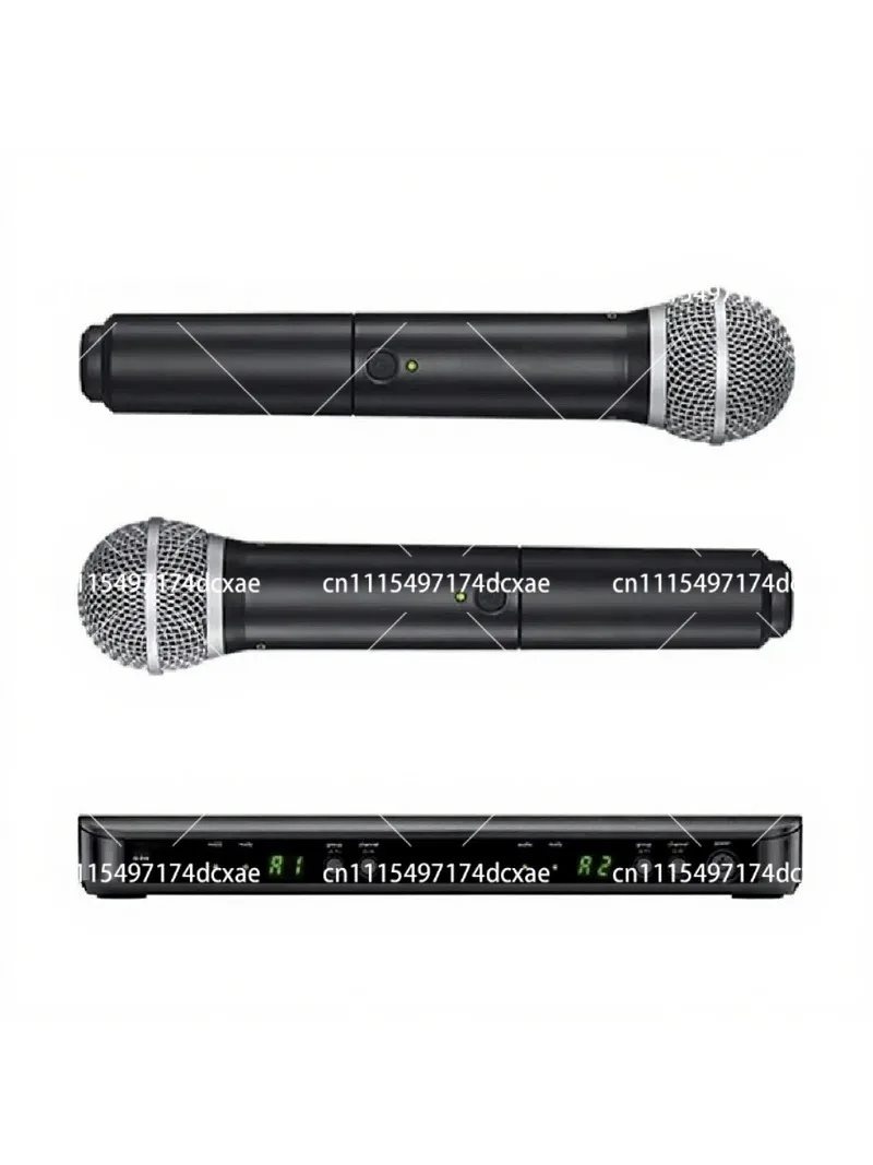 Dual Channel Wireless Microphone System Dual Handheld Dynamic Mic for Stage Party Karaoke Performance
