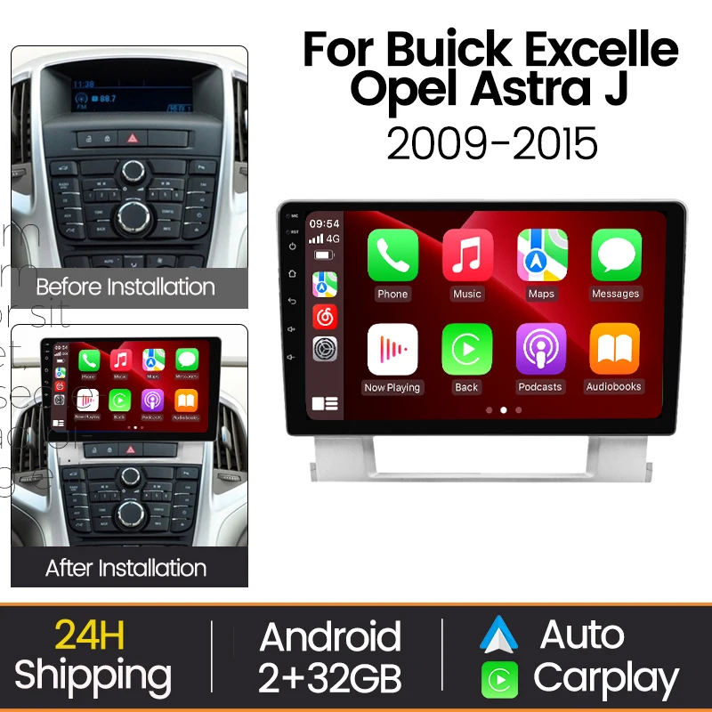 

Автомобильный мультимедийный видеоплеер MEKEDE с экраном для Buick Excelle 2 2009-2015 и Opel Astra J 2009-2017, с поддержкой Carplay Auto