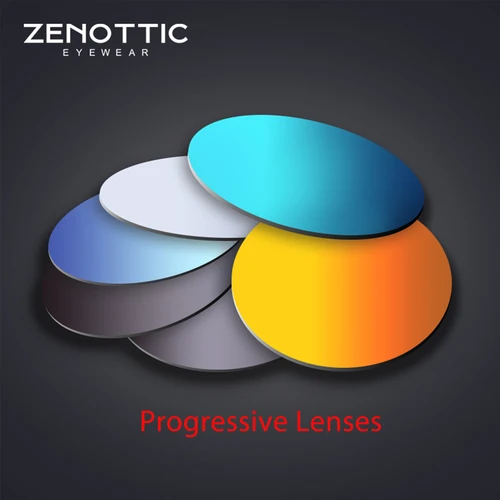 ZENOTTC-Espejo polarizado de colores, lentes polarizadas con prescripción óptica Multifocal progresiva, 1,56/1,61/1,67