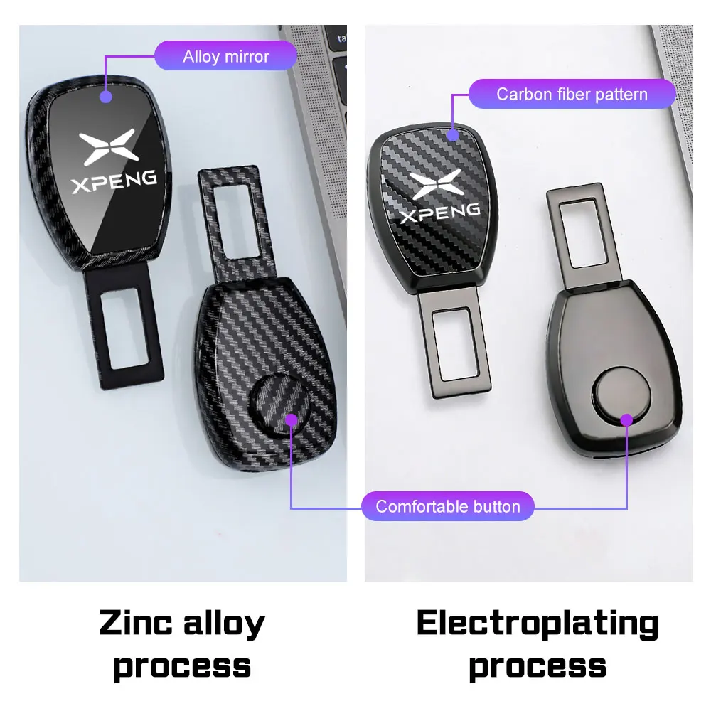 Seat Belt Extender Plug Car Safety Buckle Clip Auto Interior Accessories Seatbelt Extension Connector For XPeng G6 G9 P7 P5 3