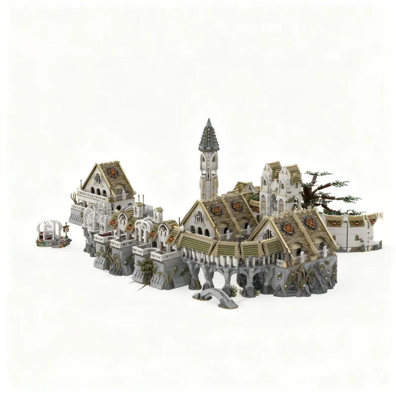 21067pcs MOC Hobbit Lord Rings The UCS Rivendell Complete Bundle Model Building Blocks Toy Construction Christmas Gift Idea DIY