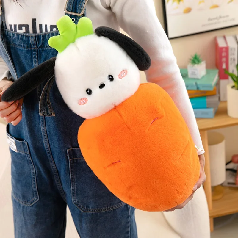 Sanrio Kawaii Pochacco perro zanahoria peluche juguetes almohada dibujos animados Anime suave lindo bebé Regalo de Cumpleaños muñecas para niños, 50 cm, 70 cm, 80cm