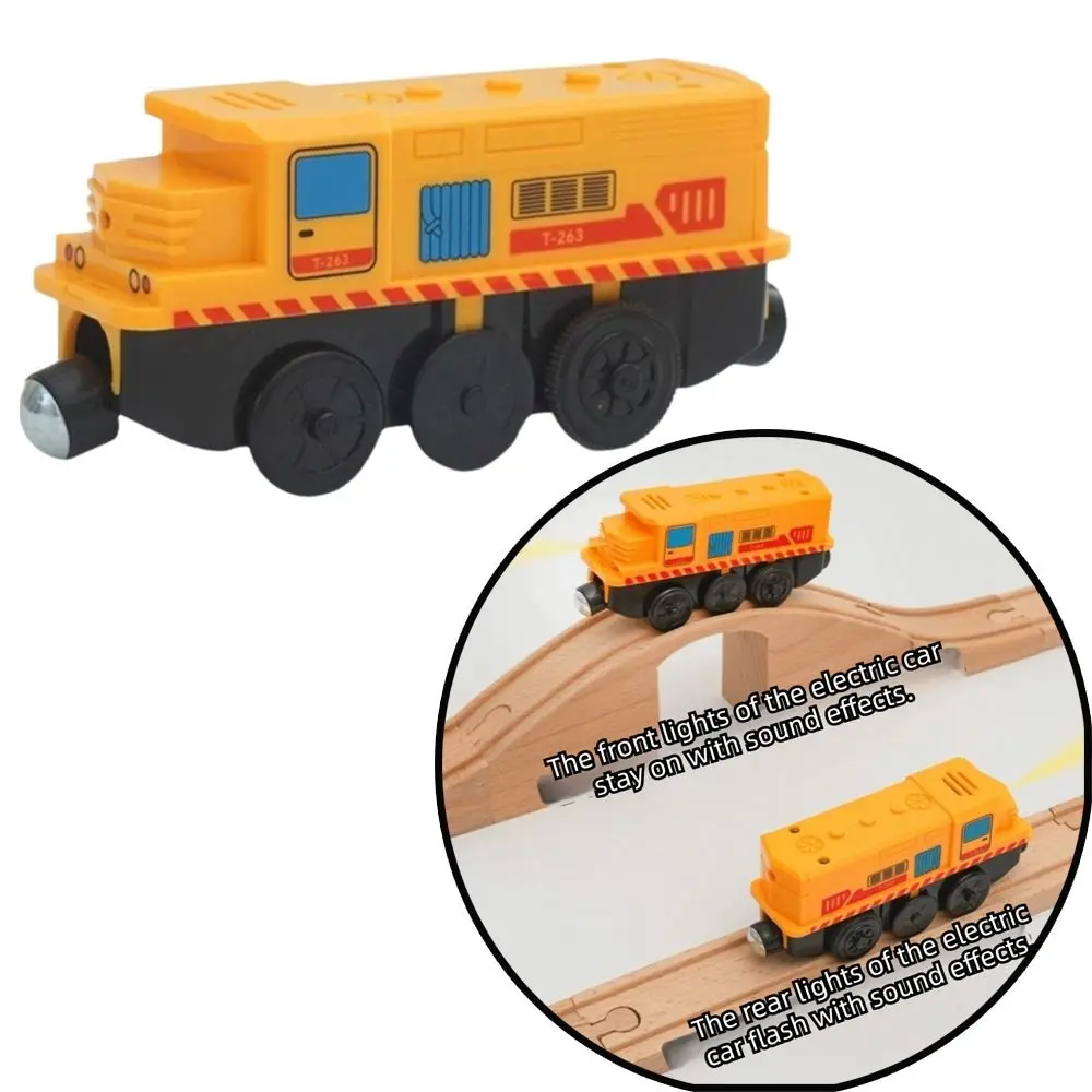 Forward and Backward Electric Train Light-emitting with Music Magnetic Slot Wooden Train for Hape LILLABO