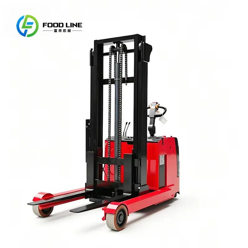 Custom electric reach pallet stacker high lift height heavy load material handling machine distribution center storage operation