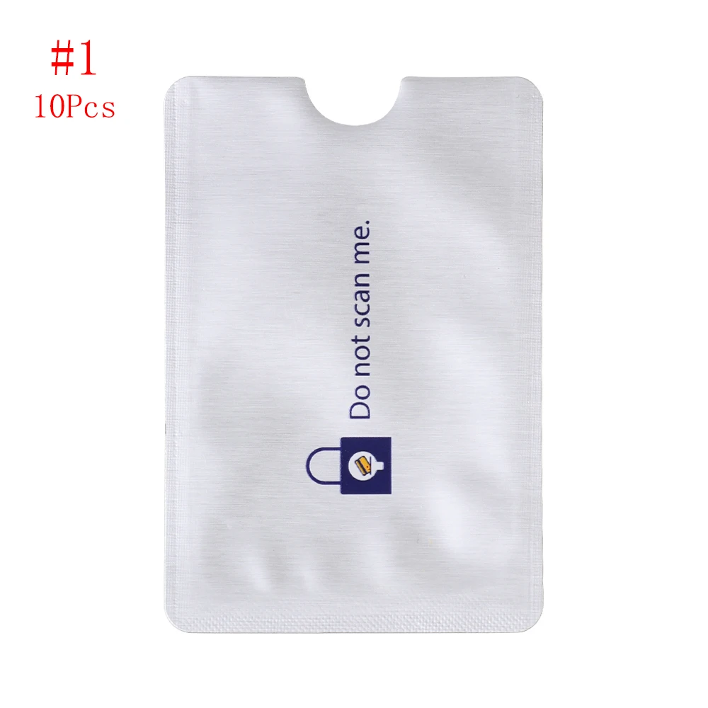 10pcs Protection Aluminium Anti Theft Anti Rfid Wallet ID Bank Card Case Card Holder Cards Protector Sleeve