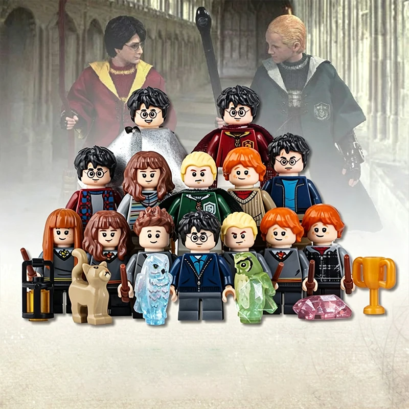 Juguetes de Película Hot Toys Harry Potter WM6040 WM6041 Hermione Ron, Bloques de Construcción, Muñecos de Ladrillos, Mini Figuras de Acción, Regalo Navideño