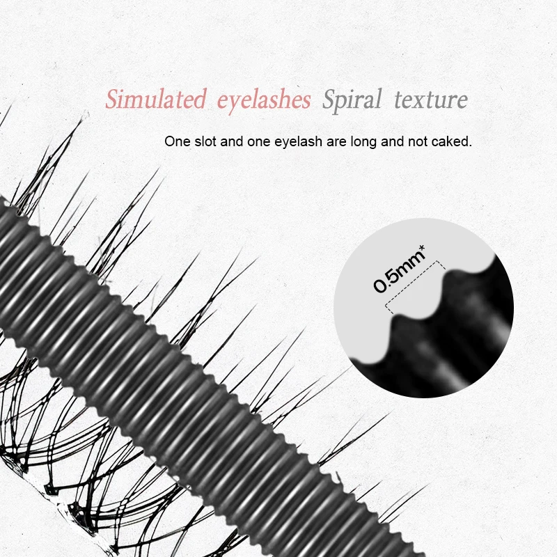 Eyelash Primer Mini Steel Tube Mascara Natural Black 3D Silk Fiber Eyelash Primer Non Smudging Long-lasting Eyelash Long-lasting