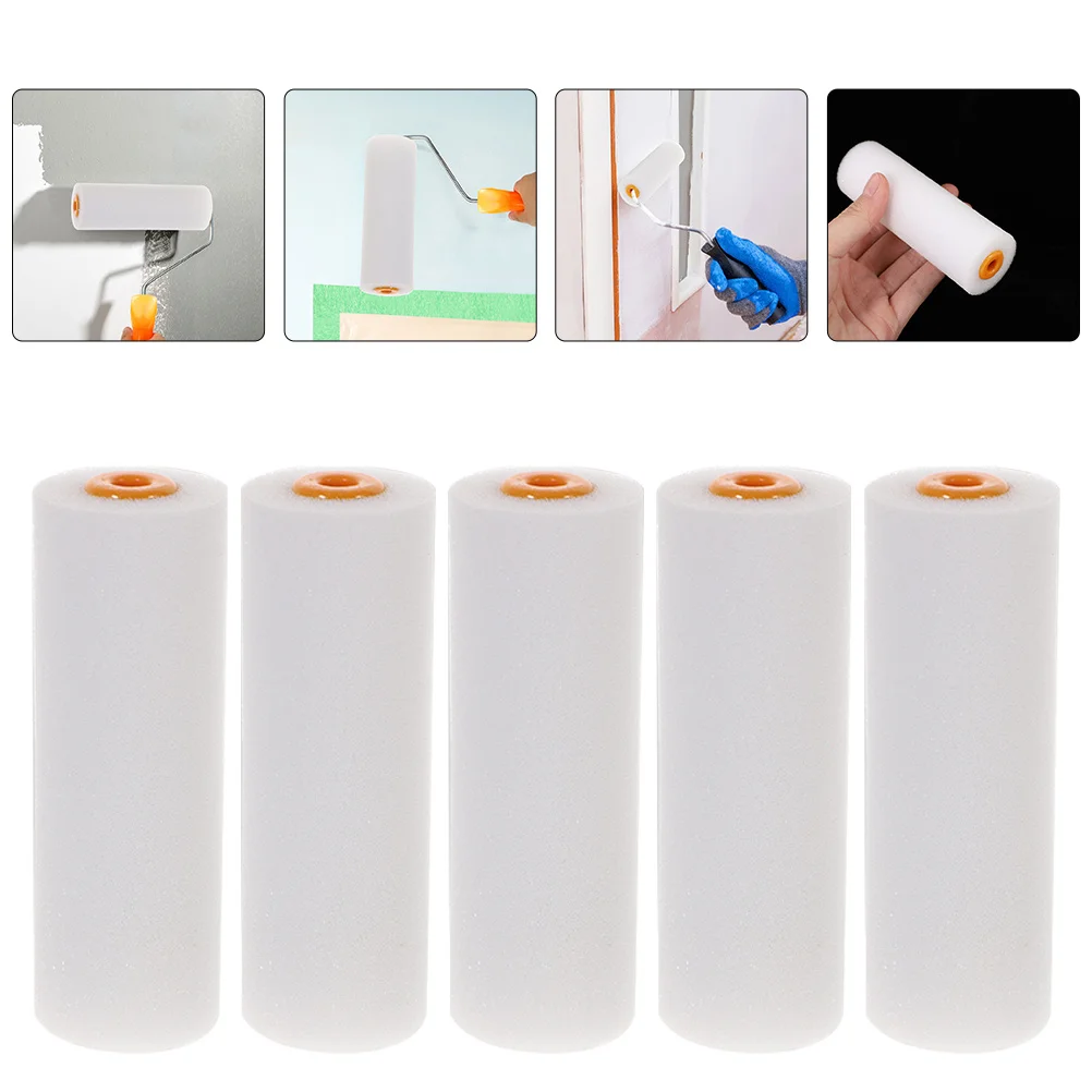 10 قطعة أغطية أسطوانة الطلاء الإسفنجية بديلة منخفضة الكثافة لطلاء الجدران لوازم الطلاء أسطوانة الطلاء الأكمام #5