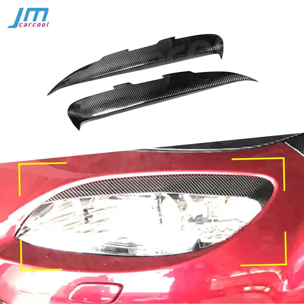 

Carbon Fiber Front Bumper Headlight Eyebrow Eyelid Trim Cover Sticker for Mazda MX-5 MX5 Miata 2009-2012 Decoration Accessories