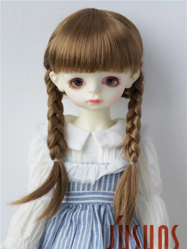 

JD018B 1/8 1/6 1/4 1/3 Twins Braids Pony Synthetic Mohair BJD Wigs OB11 YOSD MSD SD DOD Doll Accessories