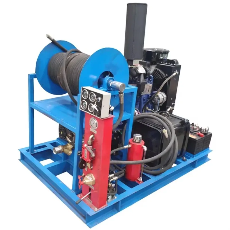 Urban Park Wastewater Pipeline Unclogging Machine Heavy Duty Diesel Driven Sewer Drain Cleaning Device