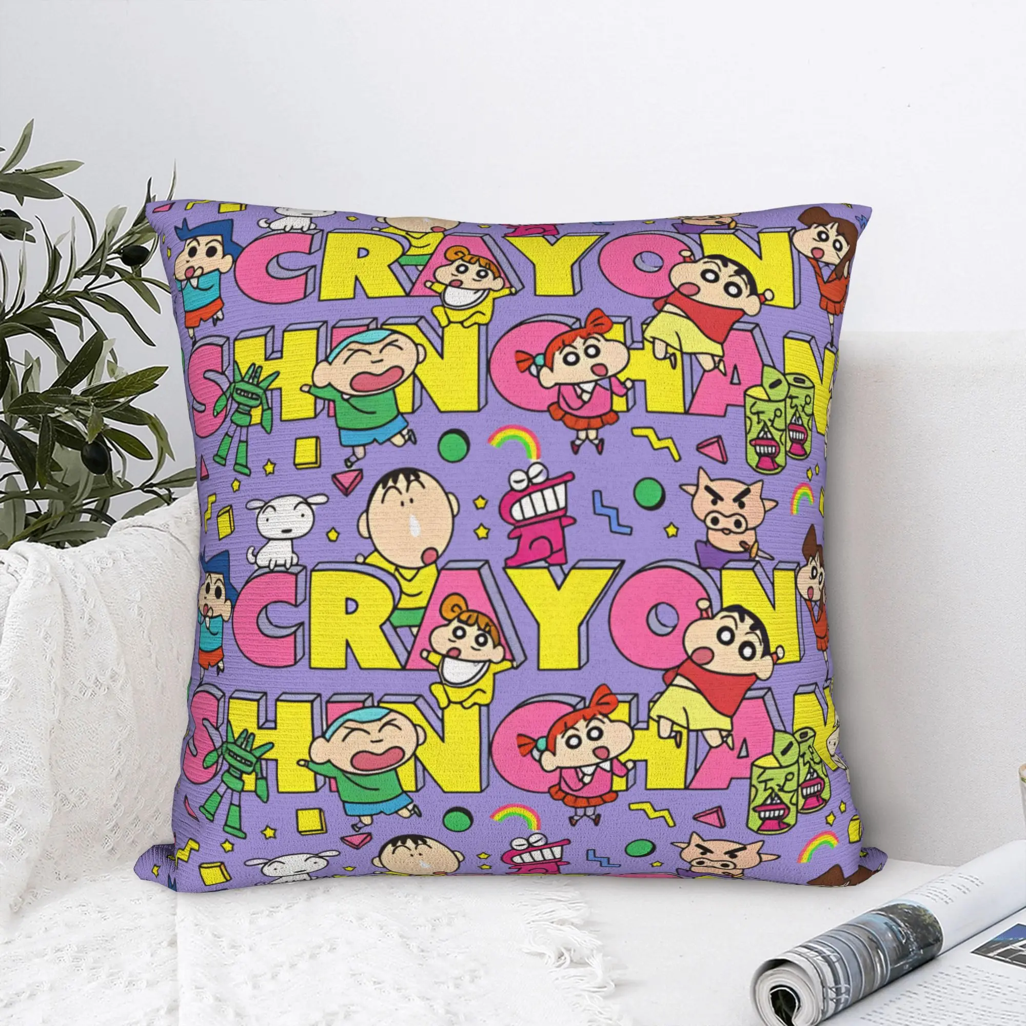 C-Crayon S-Shin C-Chan Anime  Throw Pillow Sofa  Luxury Cushion Cover Velvet Pillowcase