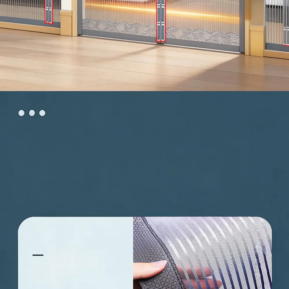 Magnetic Mosquito Door Screen Mesh Curtain Heavy Duty Fiberglass Anti Netting Hands Free Automatic Closing For Home Bedroom
