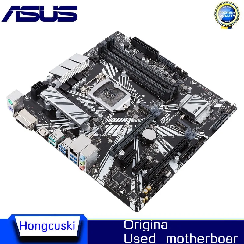 For Asus PRIME Z390M-PLUS M-ATX Z390M PLUS Original Desktop for Intel Z390 DDR4 PCI-E 3.0 Motherboard LGA 1151 USB3.0 M.2 SATA3