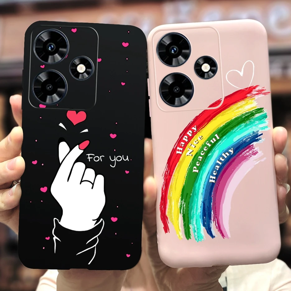 For Infinix Hot 30 Case Hot 30i X669 Cute Candy Painted Cover Soft TPU Phone Case For Infinix Hot 30 Play NFC Hot30 HOt30i Coque