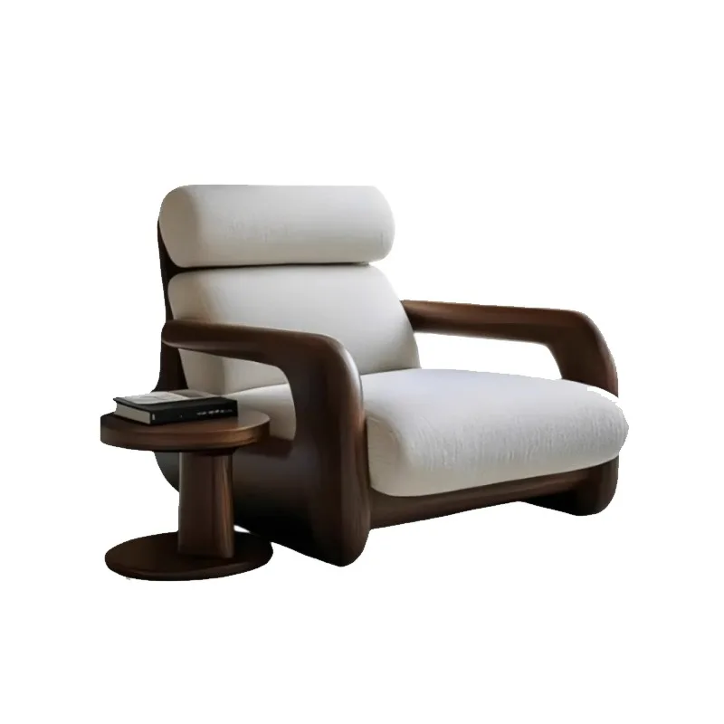 

Китайский одиночный диван-кресло, легкий роскошный мешок-погремушка из цельного дерева, повседневный одиночный стул специальной формы для кафе