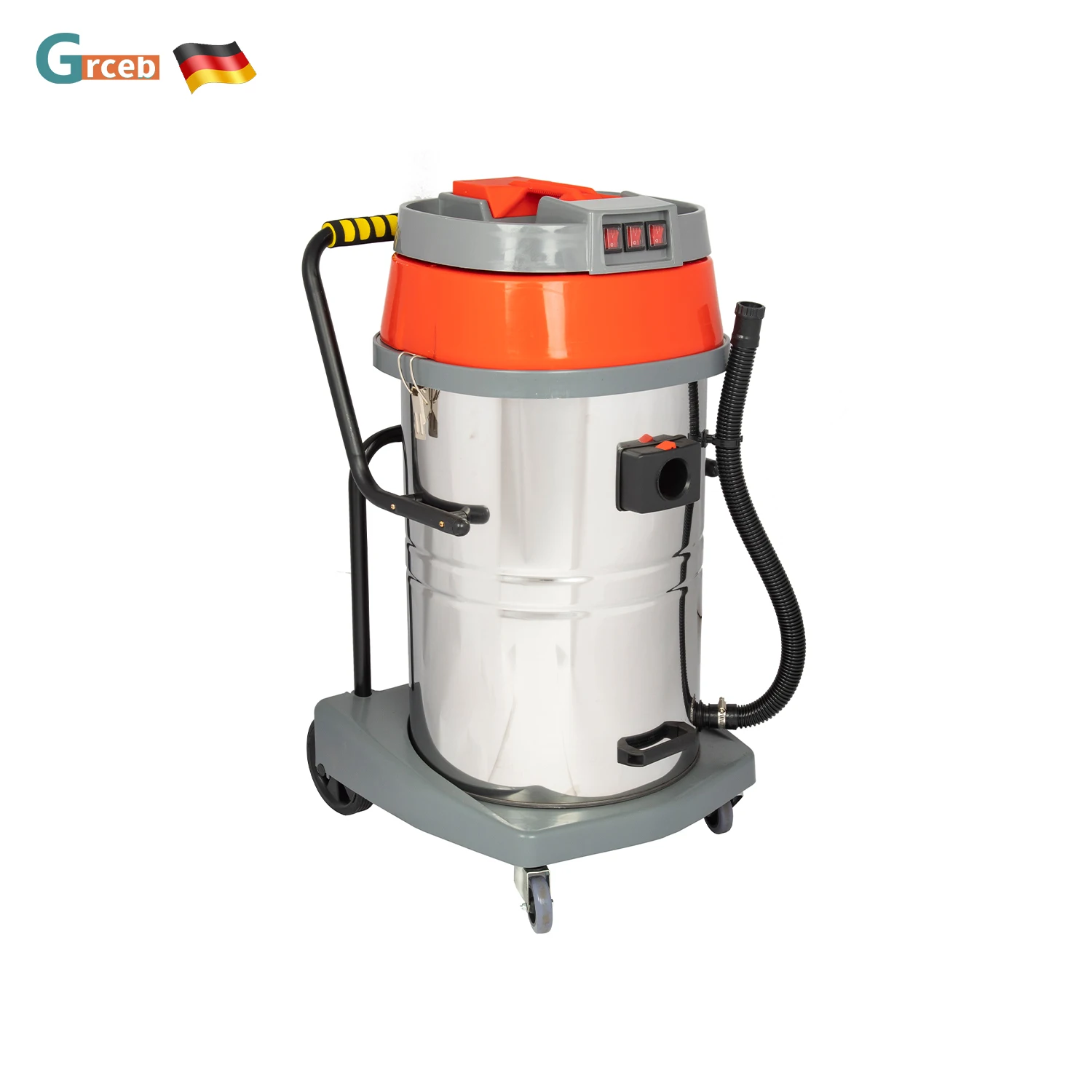 Aspirador de pó industrial úmido e seco 230V 100L com novo motor para hotéis de restaurantes domésticos e uso de construção