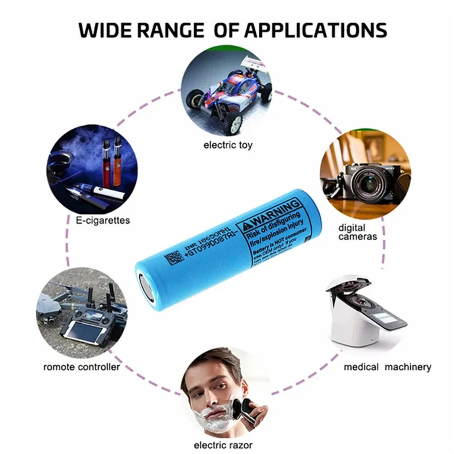 18650- 3.7v 3200mAh 10A Batterie de décharge INR18650-MH1 18650 lithium  rechargeable battery