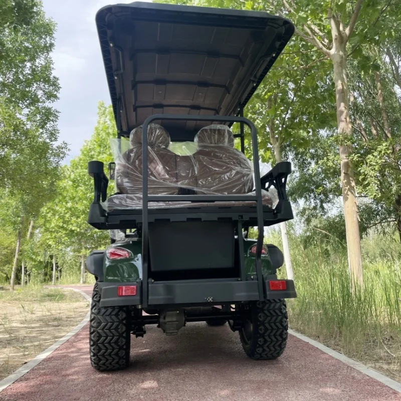 Long Durability New Model Style Club Cart Electric Golf Cart 4 Wheel Disc Brakes White Upholstered Seat With Headrest Soundbar