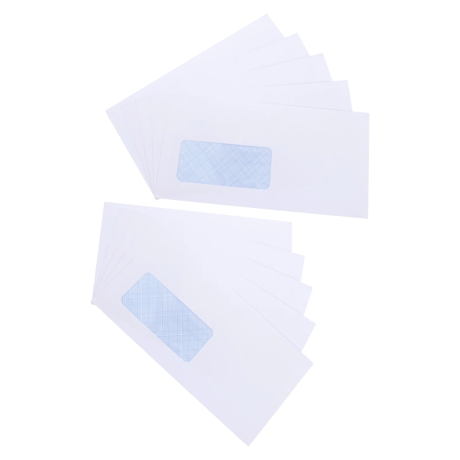 50Pcs Self-Sealing Security Envelopes Left Window Design for Documents Invitations Peel Seal Privacy Protection