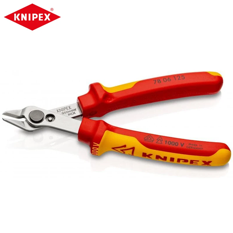 

KNIPEX 78 06 125 VDE 125mm Electronic Super Knips 1000V VDE-Tested Plier 5''