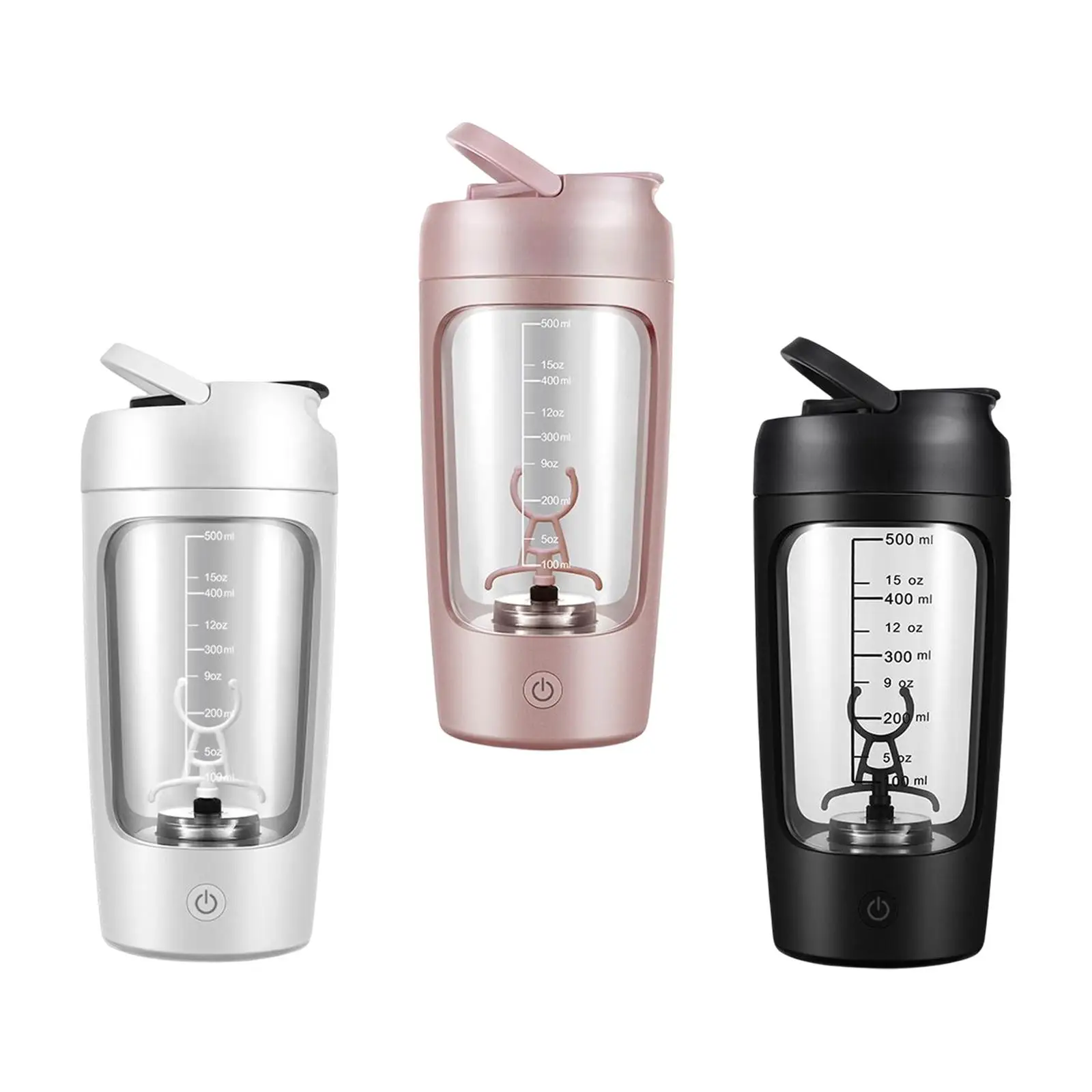 Portable Electric Protein Shaker Bottle USB Self Stirring Automatic 650ml Mixing Cups for Exercise Workout Sports Fitness