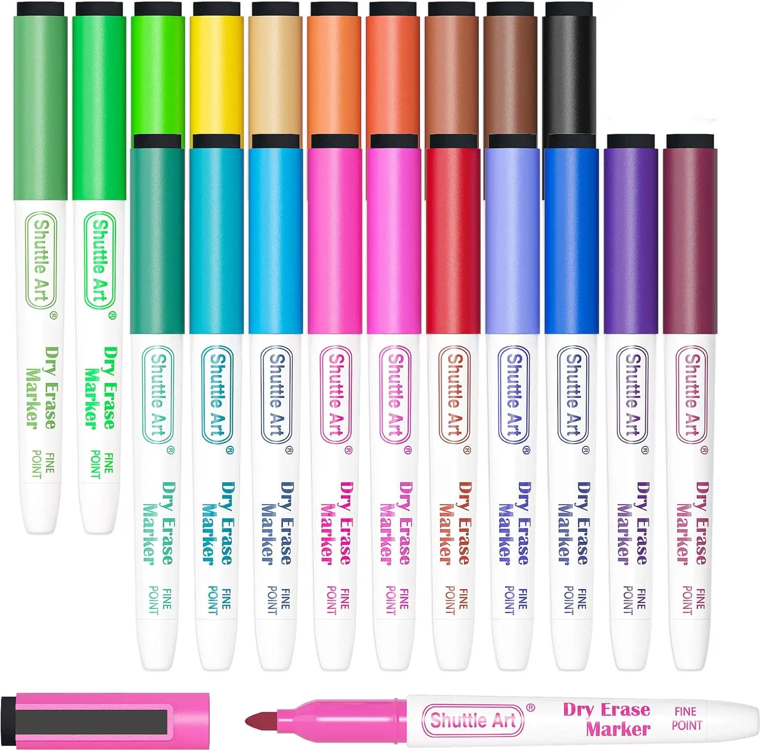 Magnetic Whiteboard Markers 20 Pack Fine Tip Dry Erase Markers with Eraser for Home School Office