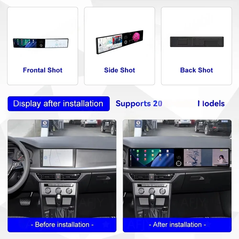 12.3 inch Dual Screen Car GPS Android 14 Navigation For Volkswagen Lavida 2019-2022 Multimedia Player Car Radio Auto Head Unit