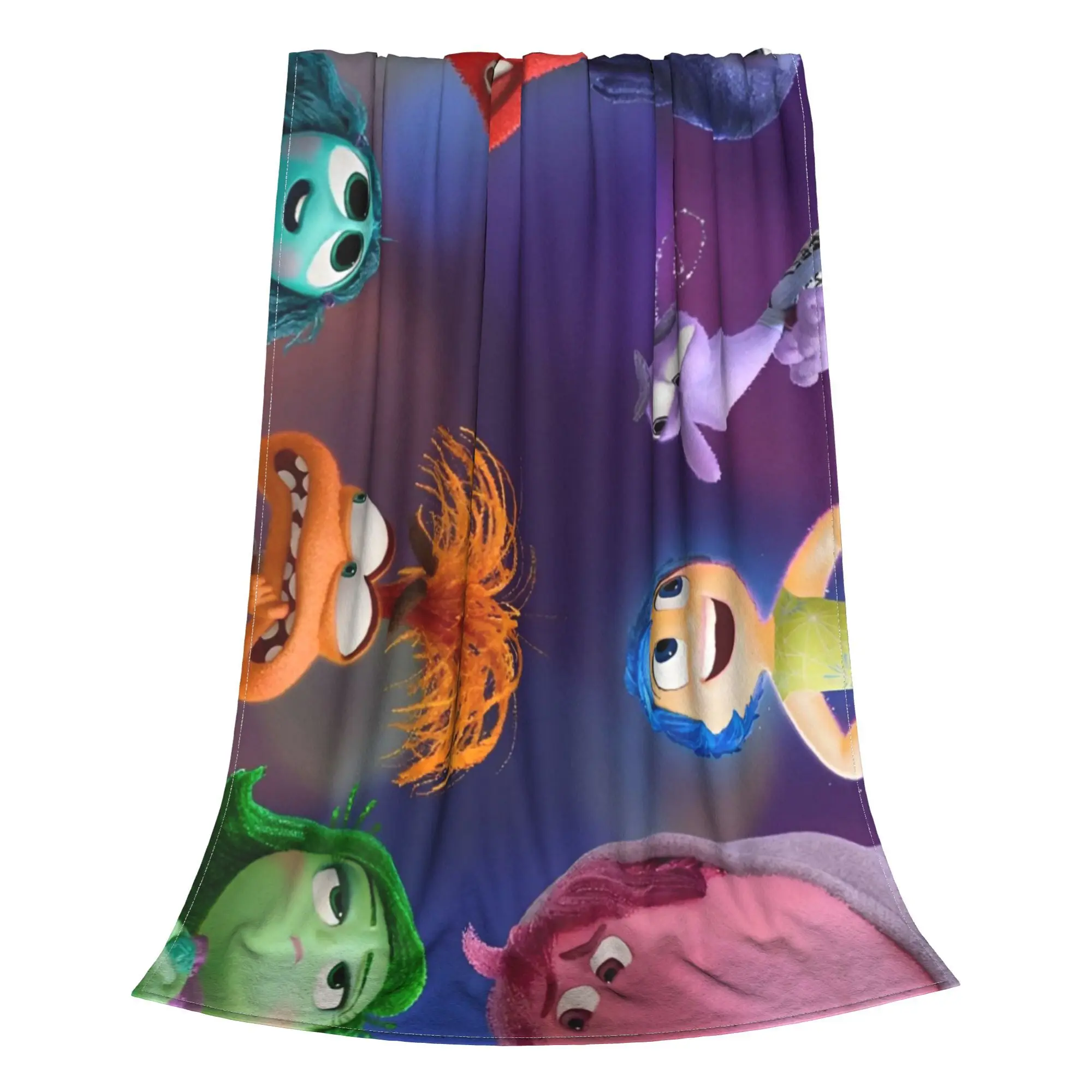 Inside Out 2  Knitted Blanket Cartoon Action Comedy  Fleece Throw Blanket Bedroom Sofa Portable Ultra-Soft Warm Bedspreads