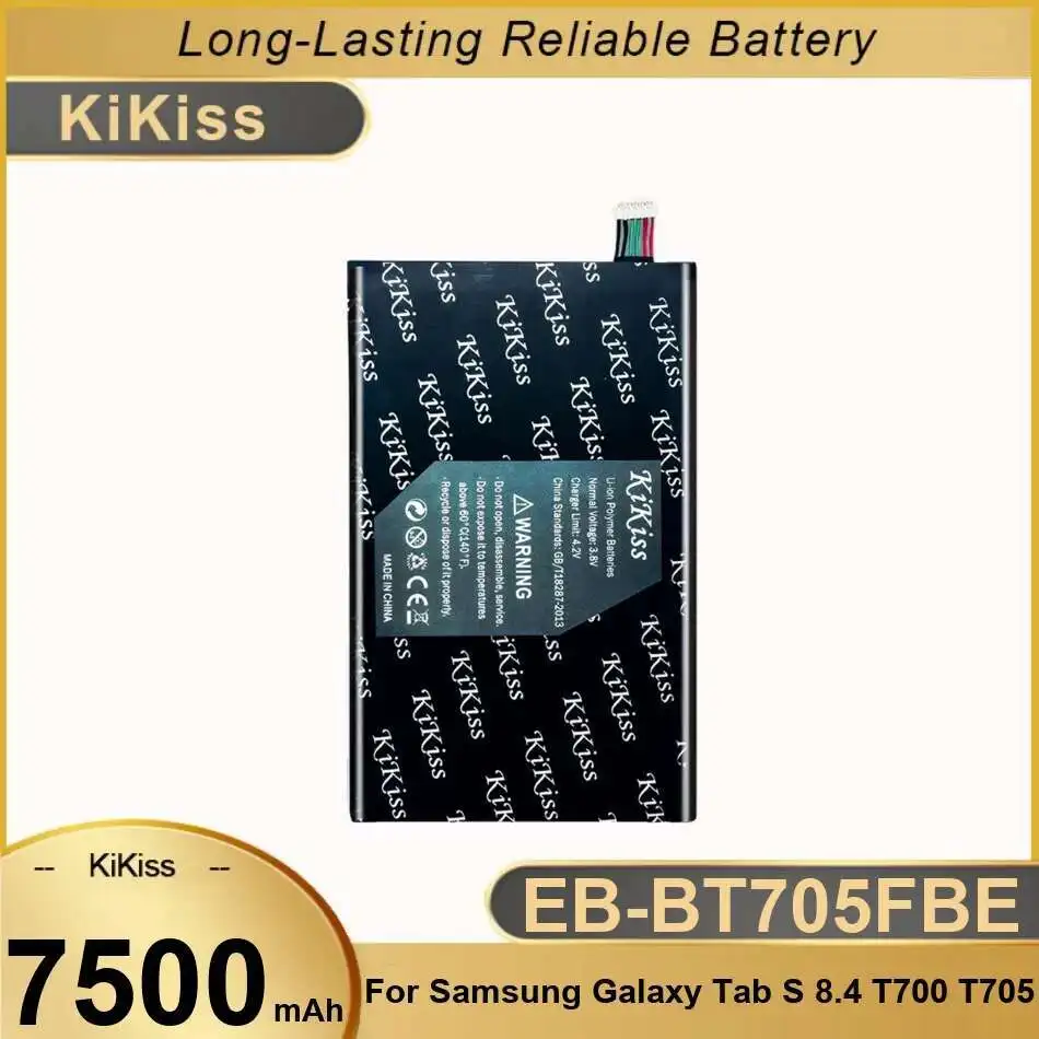 

Высокоэффективный надежный блок питания для Samsung Galaxy Tab S 8,4 SM T700 T705 EB-BT705FBE, аккумулятор для планшета 7500 мАч